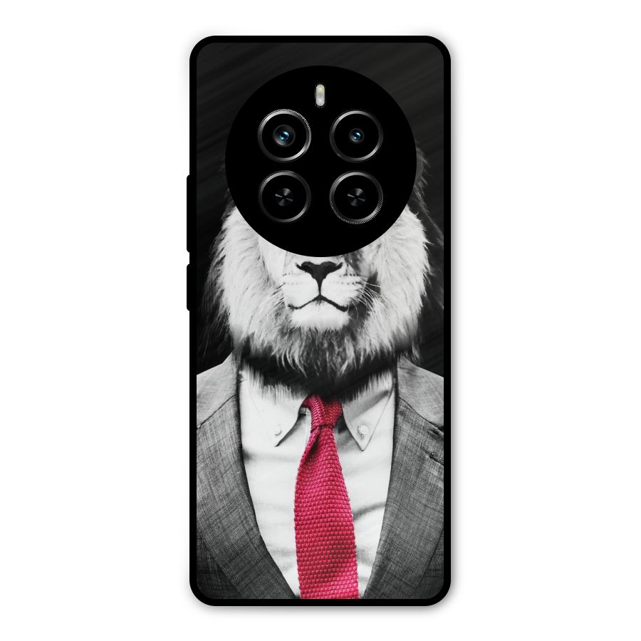 Lion with Red Tie Metal Back Case for Realme P1 Pro