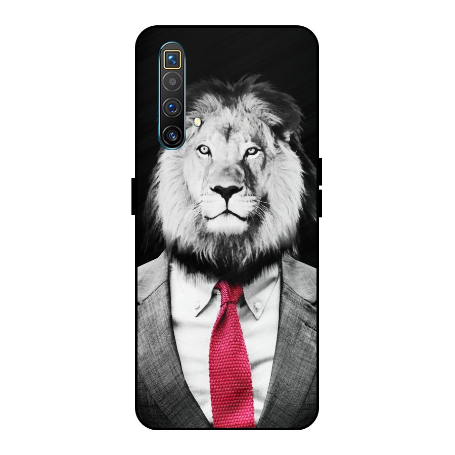 Lion with Red Tie Metal Back Case for Realme X3