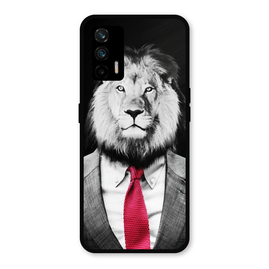 Lion with Red Tie Metal Back Case for Realme X7 Max
