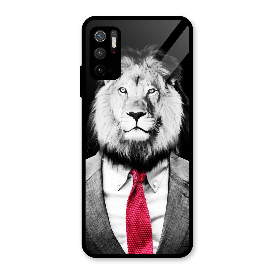 Lion with Red Tie Metal Back Case for Redmi Note 10T 5G