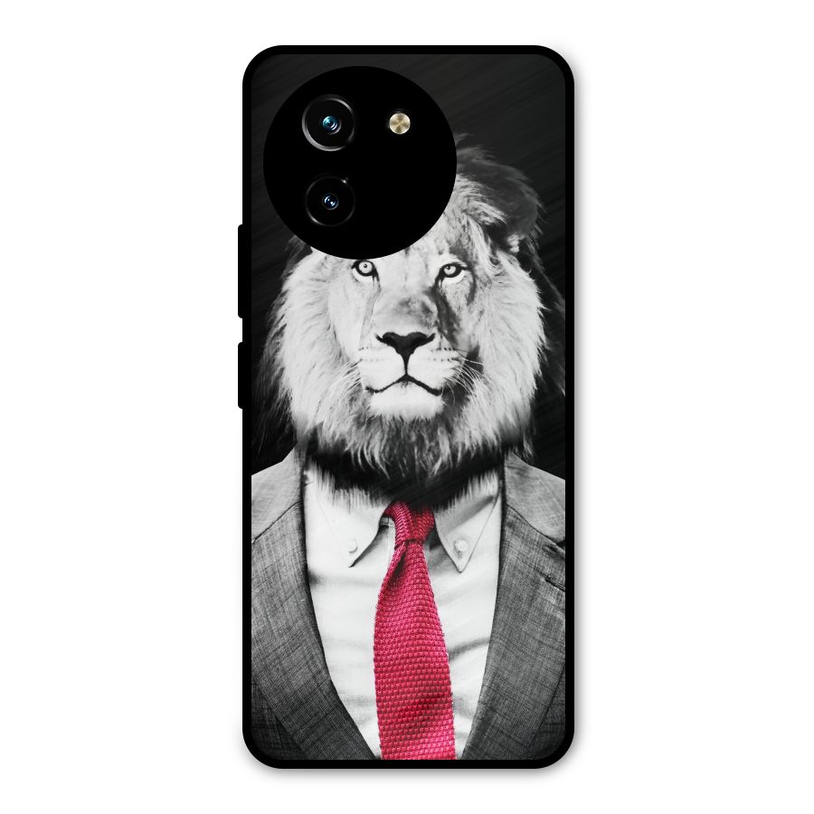 Lion with Red Tie Metal Back Case for Vivo T3x