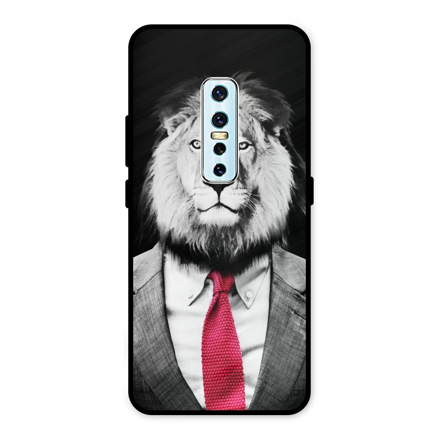 Lion with Red Tie Metal Back Case for Vivo V17 Pro