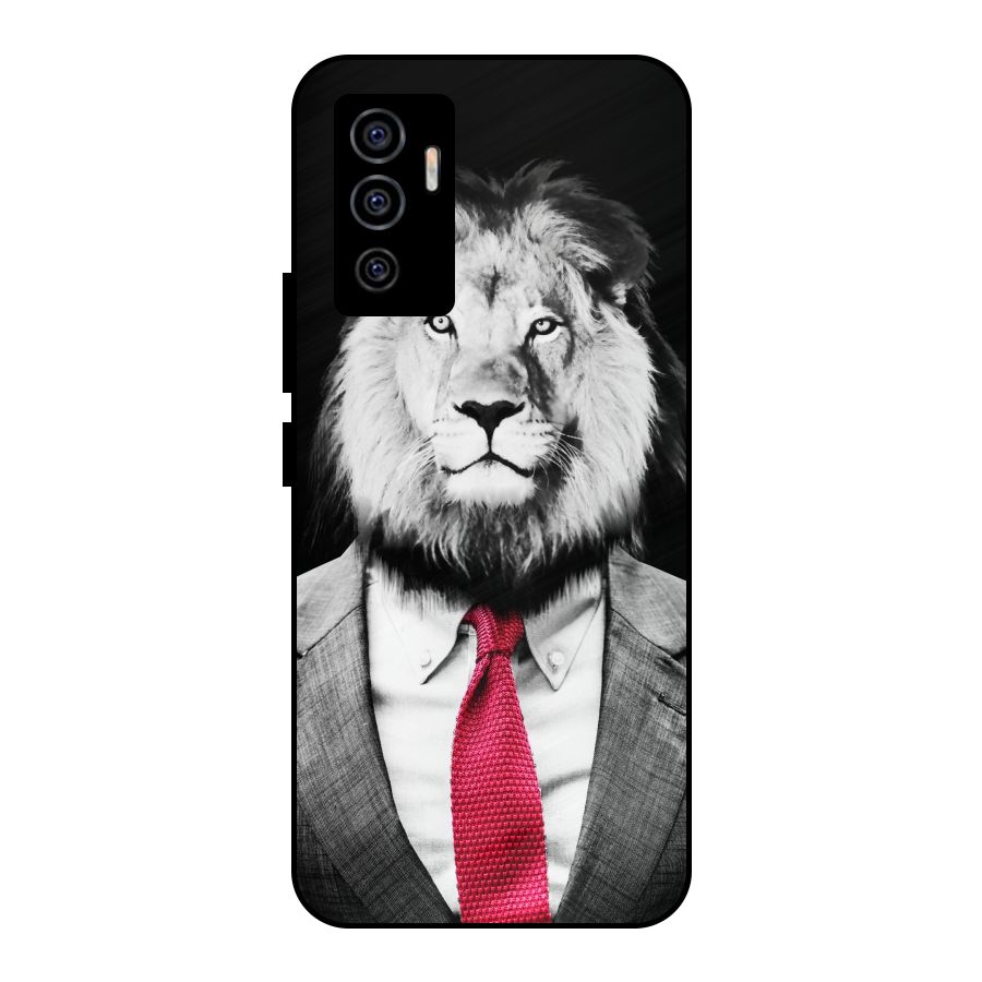 Lion with Red Tie Metal Back Case for Vivo V23e