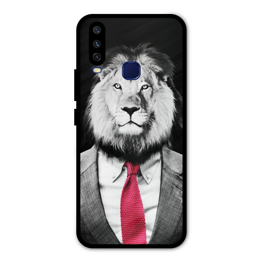 Lion with Red Tie Metal Back Case for Vivo Y12