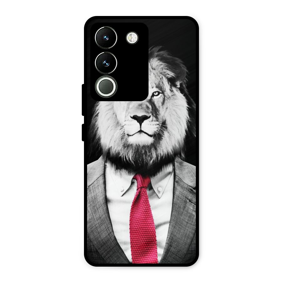 Lion with Red Tie Metal Back Case for Vivo Y200