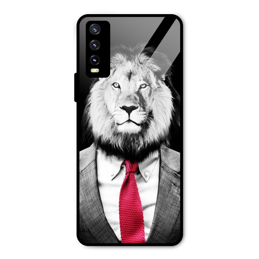 Lion with Red Tie Metal Back Case for Vivo Y20t