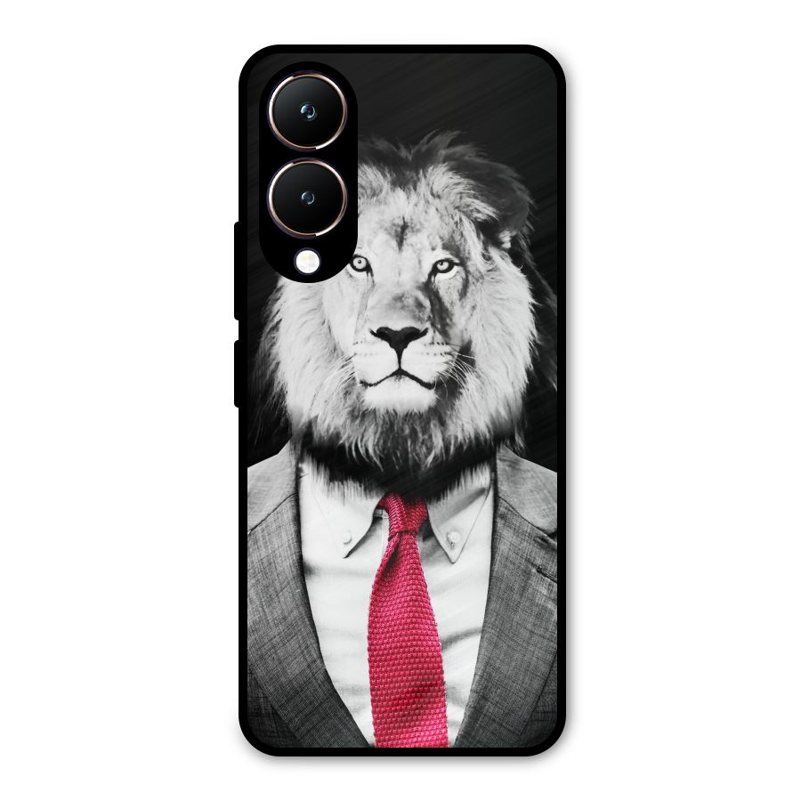 Lion with Red Tie Metal Back Case for Vivo Y28