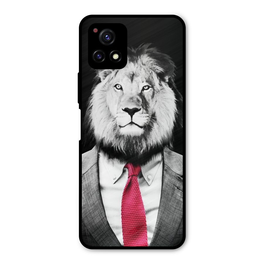 Lion with Red Tie Metal Back Case for Vivo Y72 5G