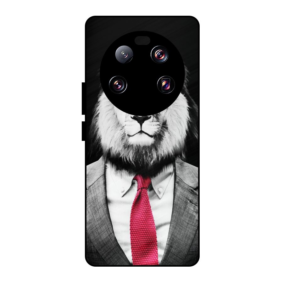 Lion with Red Tie Metal Back Case for Xiaomi 13 Ultra
