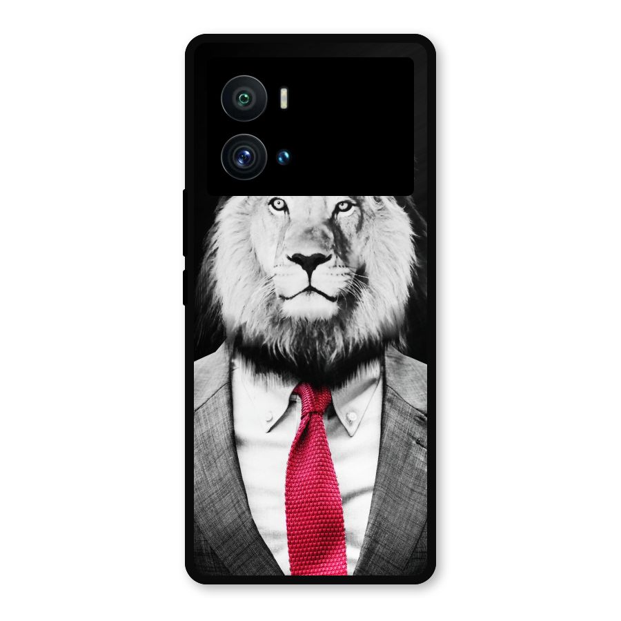 Lion with Red Tie Metal Back Case for iQOO 9 Pro