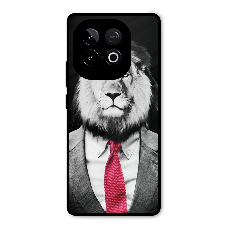 Lion with Red Tie Metal Back Case for iQOO Neo 10
