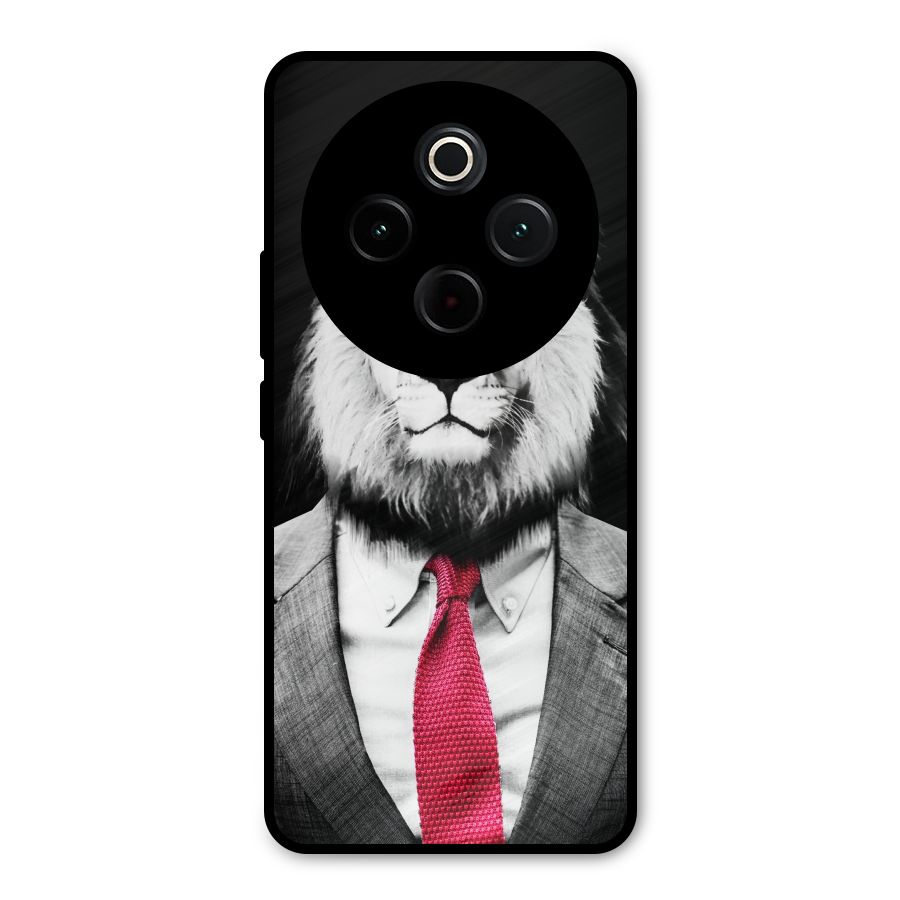 Lion with Red Tie Metal Back Case for iQOO Z10