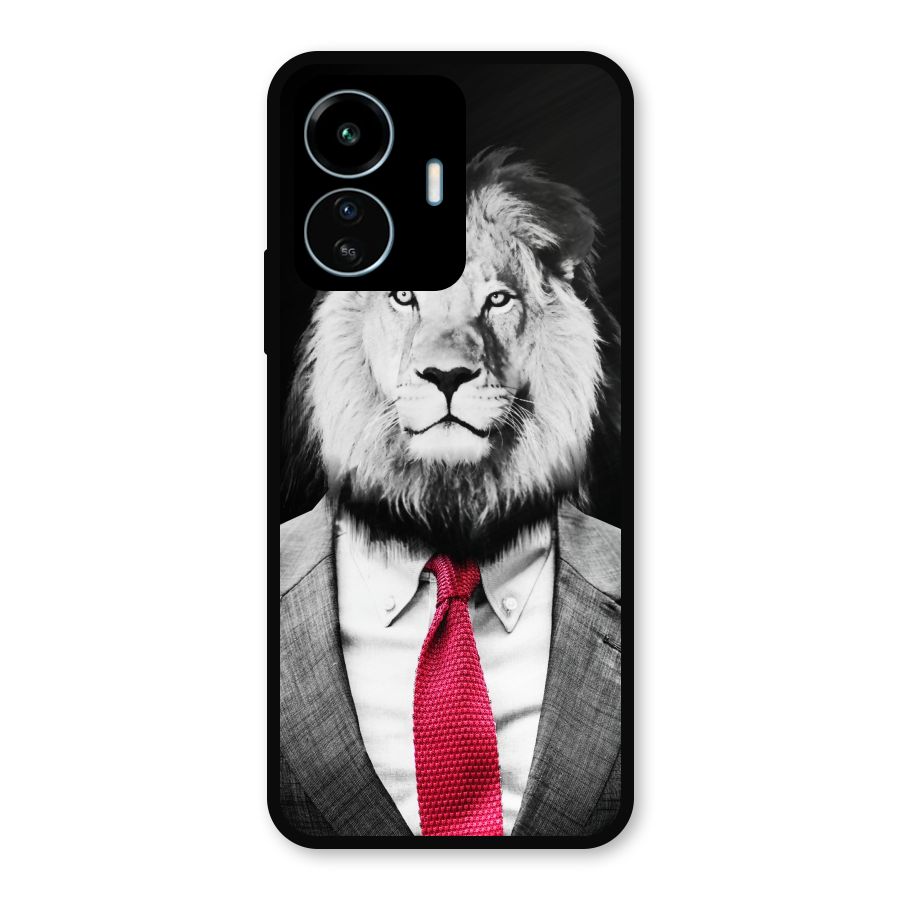 Lion with Red Tie Metal Back Case for vivo iQOO Z6 Lite 5G