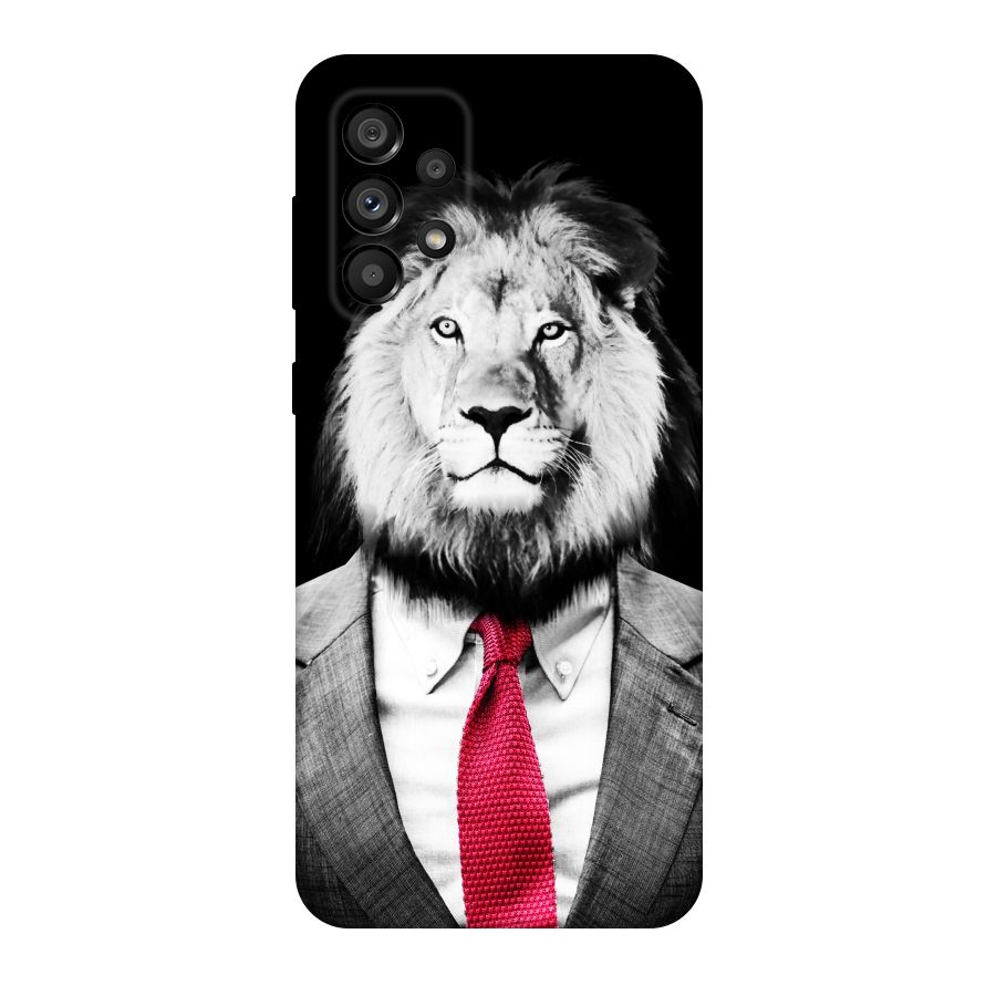 Lion with Red Tie Original Polycarbonate Back Case for Galaxy A73 5G