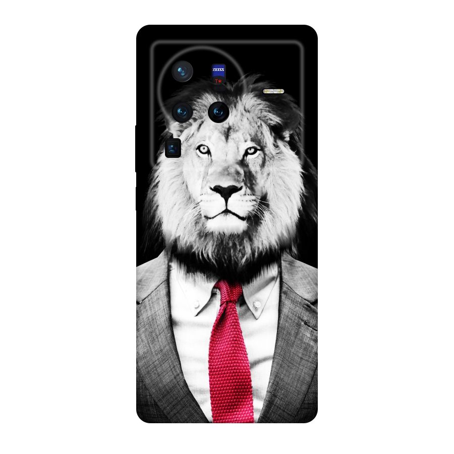Lion with Red Tie Original Polycarbonate Back Case for Vivo X80