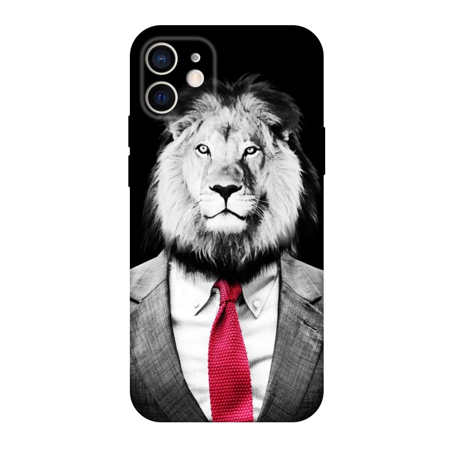Lion with Red Tie Original Polycarbonate Back Case for iPhone 12