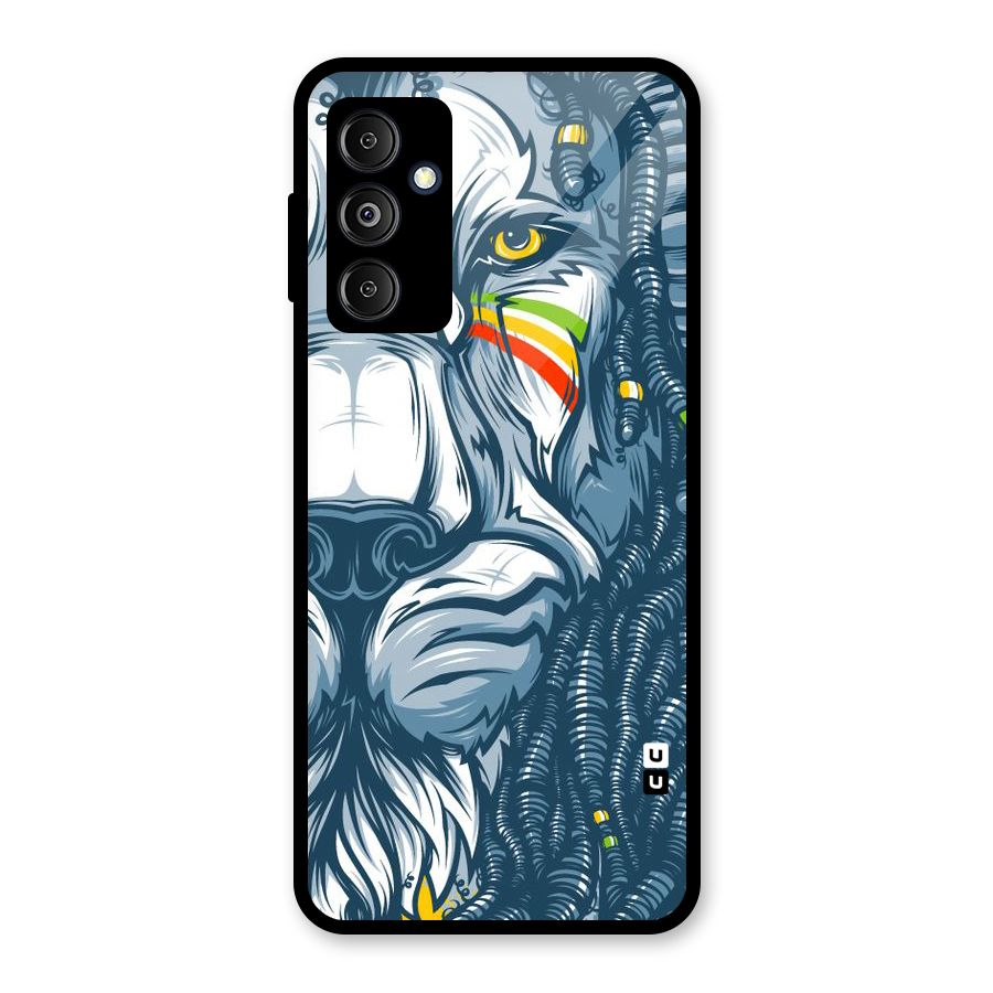 Lionic Face Glass Back Case for Galaxy M14 5G