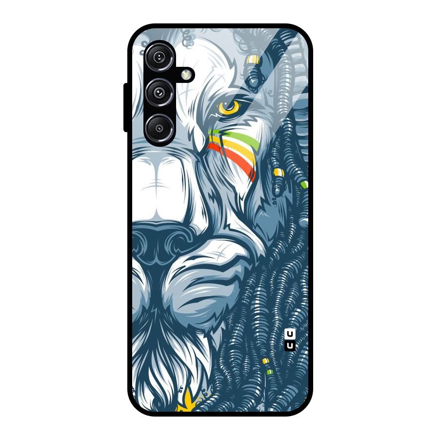 Lionic Face Glass Back Case for Galaxy M34 5G