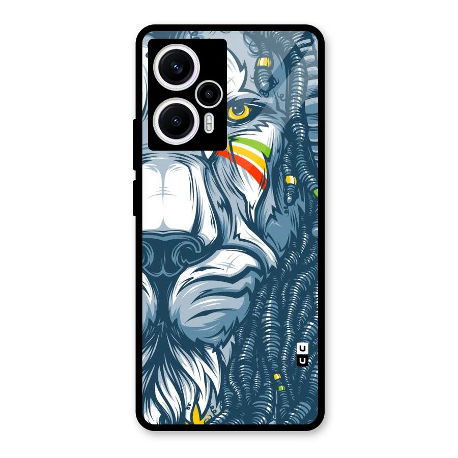 Lionic Face Glass Back Case for Poco F5