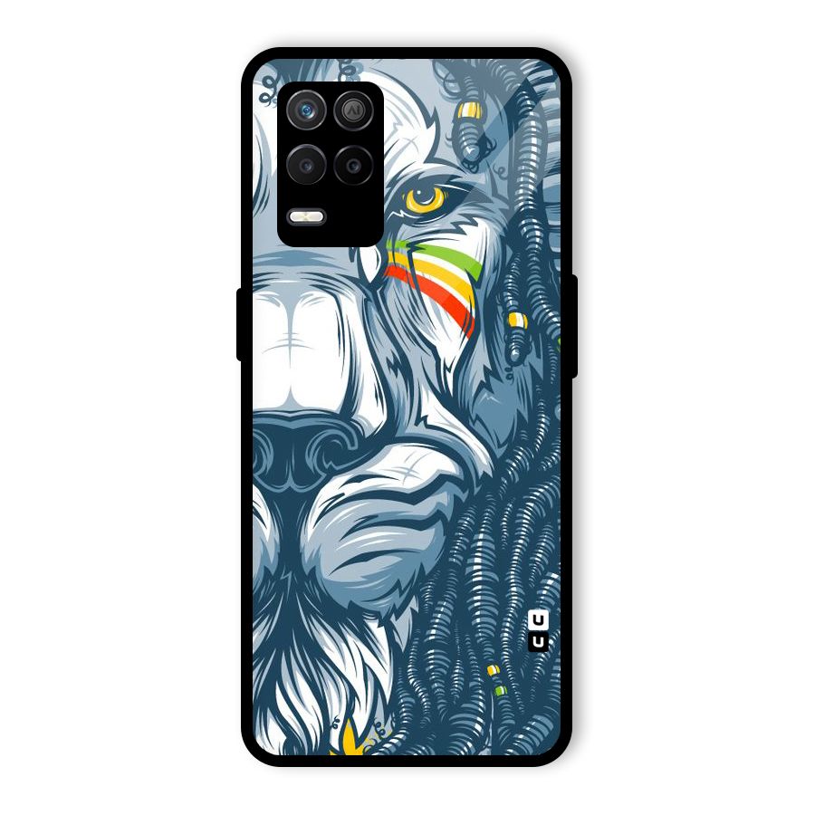 Lionic Face Glass Back Case for Realme 8s 5G