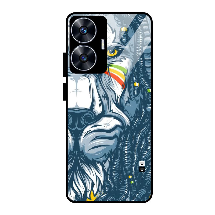 Lionic Face Glass Back Case for Realme Narzo N55