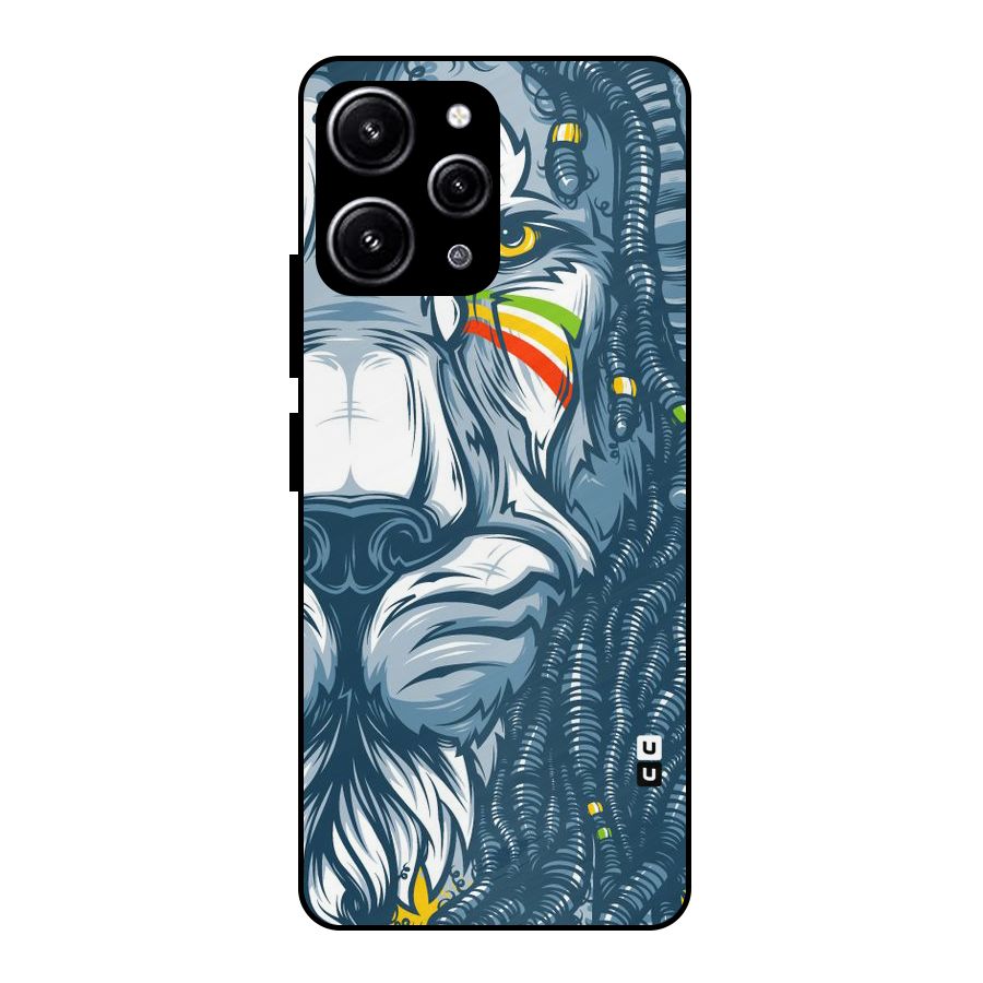 Lionic Face Glass Back Case for Redmi 12 4G