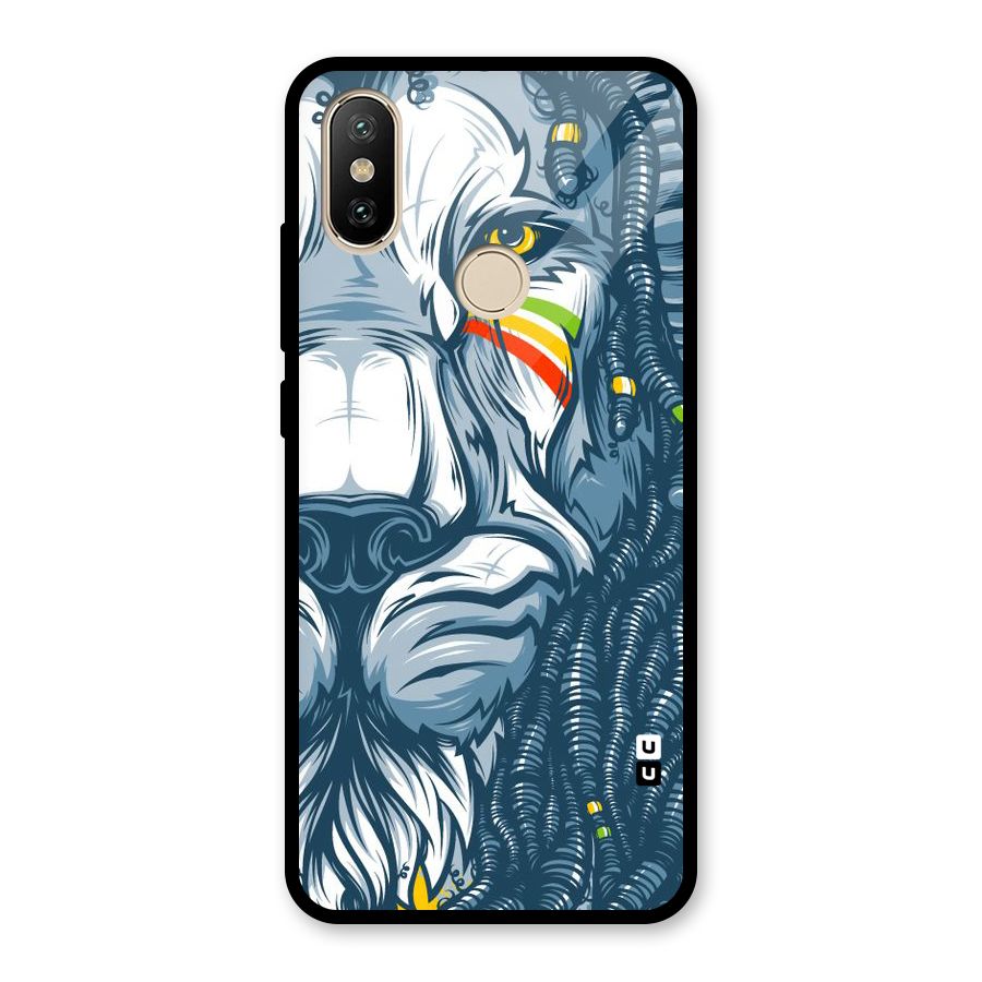 Lionic Face Glass Back Case for Redmi A2