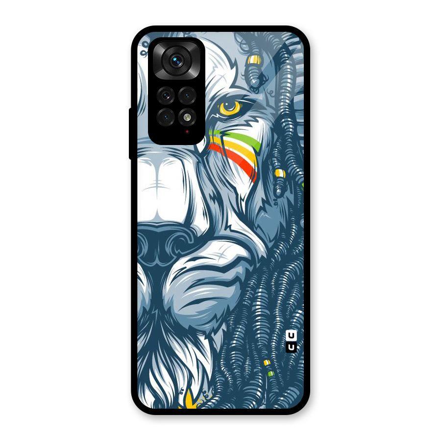 Lionic Face Glass Back Case for Redmi Note 11S