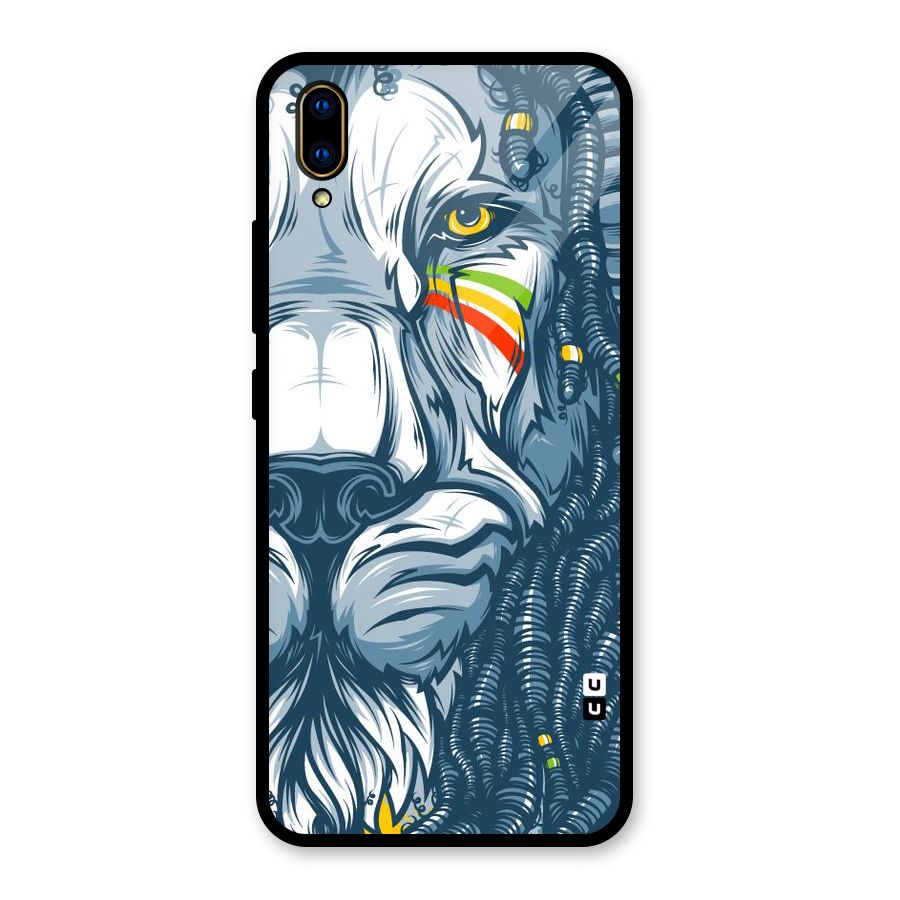 Lionic Face Glass Back Case for Vivo V11 Pro