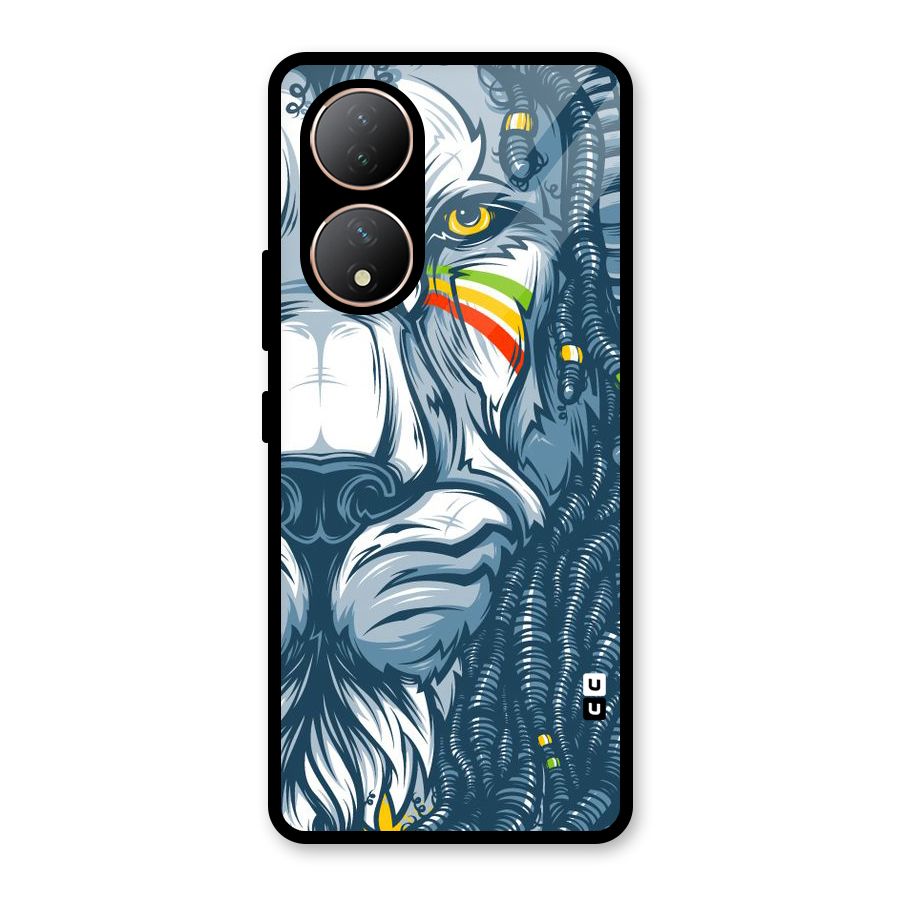 Lionic Face Glass Back Case for Vivo Y100A
