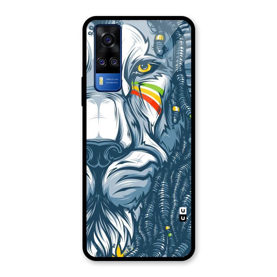 Lionic Face Glass Back Case for Vivo Y31