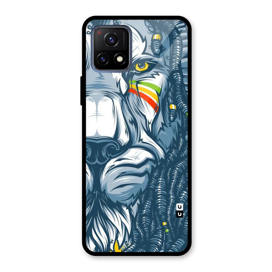 Lionic Face Glass Back Case for Vivo Y72 5G