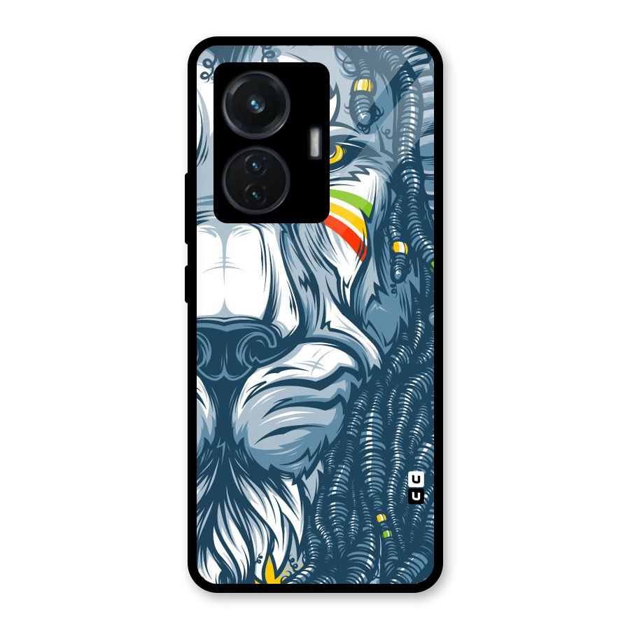 Lionic Face Glass Back Case for iQOO Z6 44W
