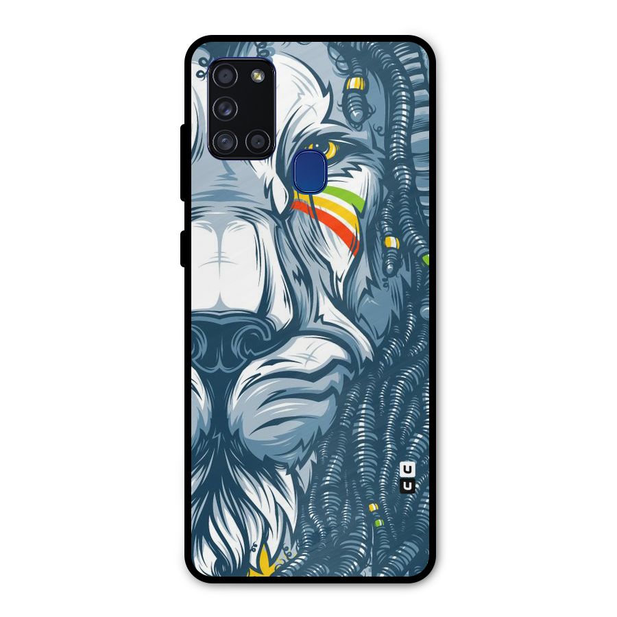 Lionic Face Metal Back Case for Galaxy A21s