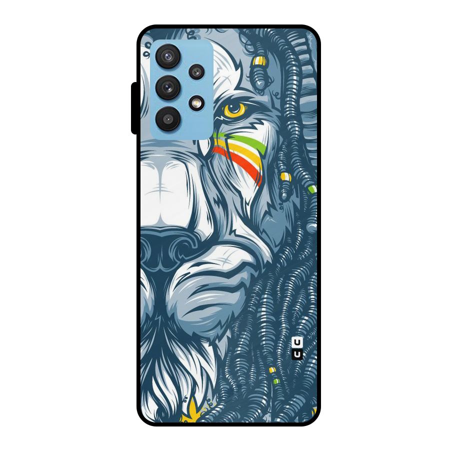 Lionic Face Metal Back Case for Galaxy M32 5G