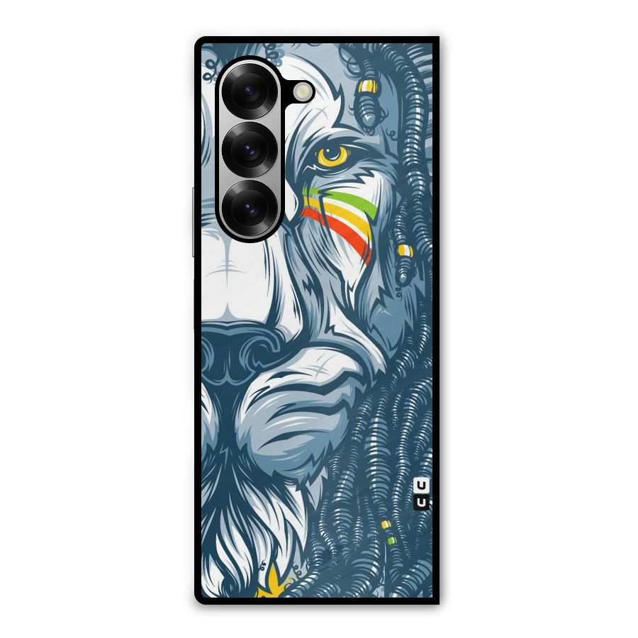 Lionic Face Metal Back Case for Galaxy Z Fold6