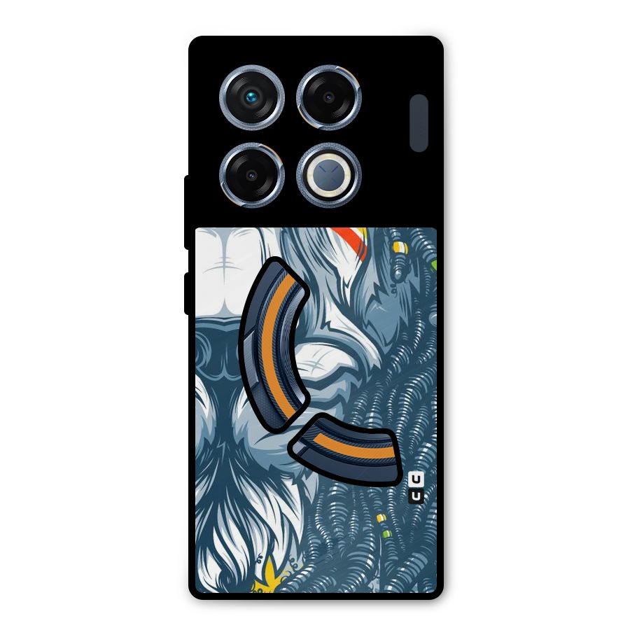 Lionic Face Metal Back Case for Infinix GT 20 Pro