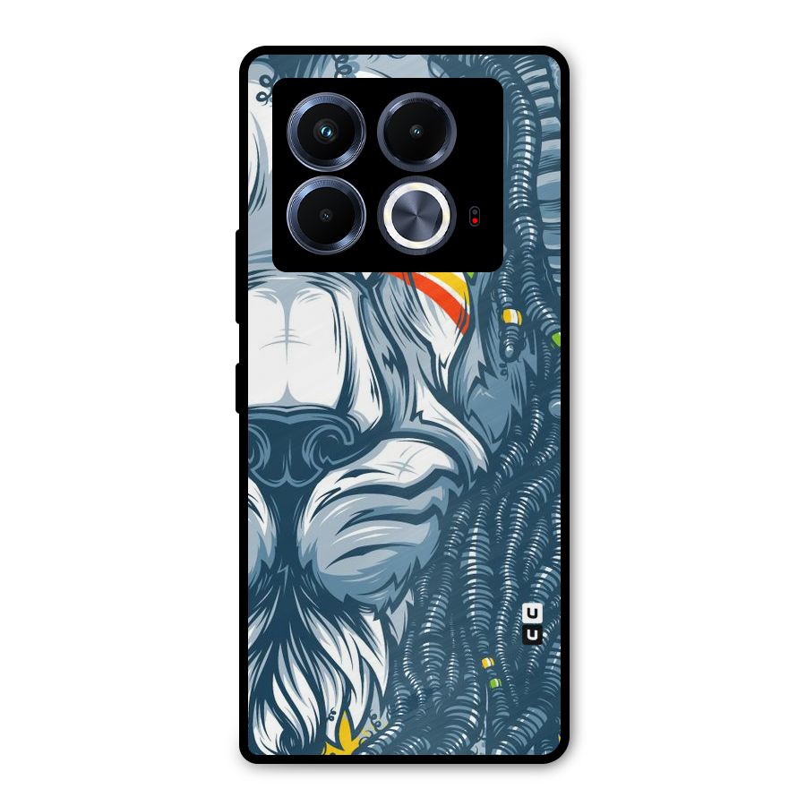 Lionic Face Metal Back Case for Infinix Note 40 5G