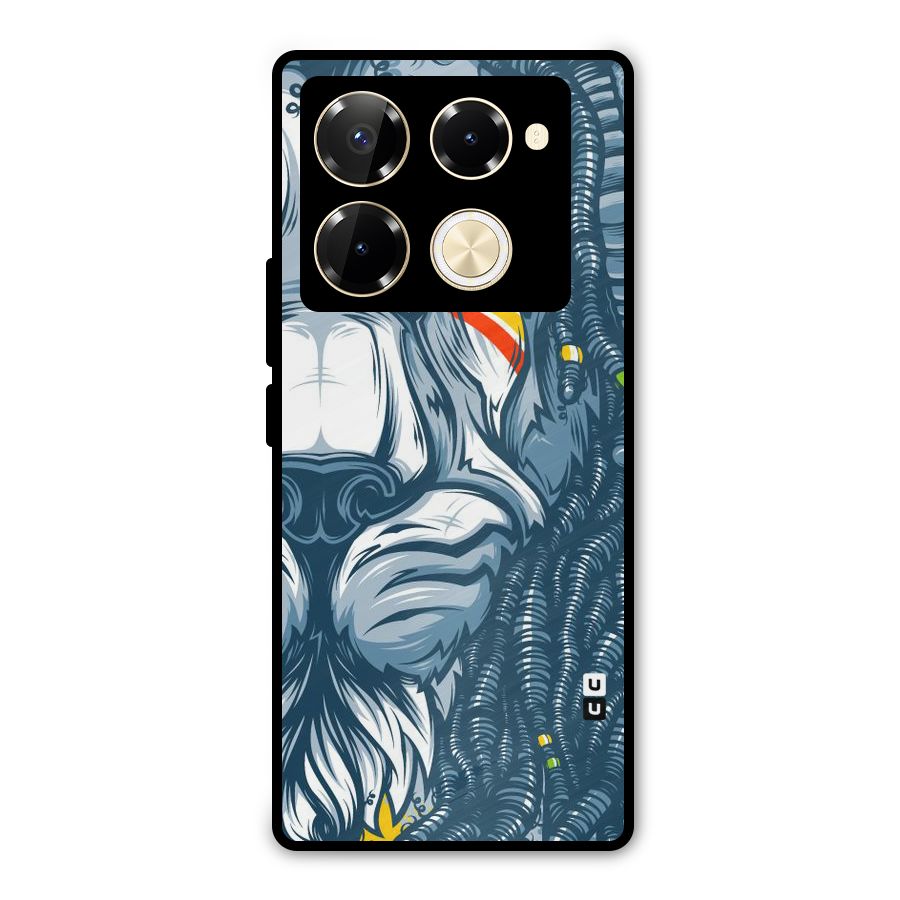 Lionic Face Metal Back Case for Infinix Note 40 Pro Plus
