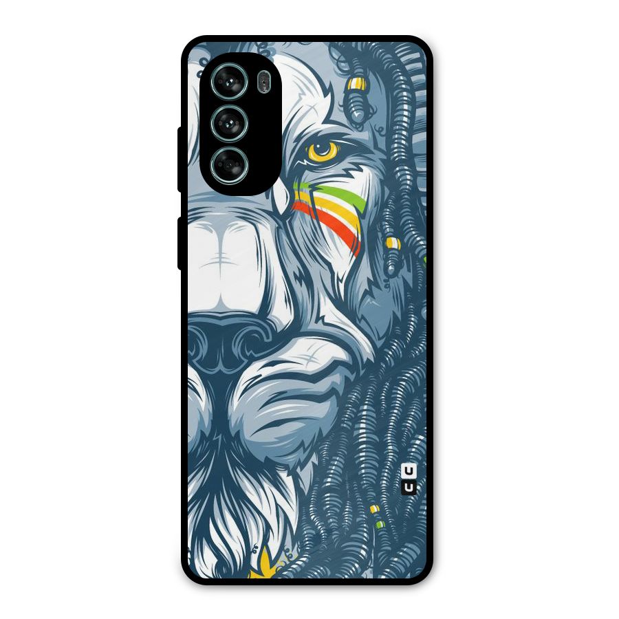 Lionic Face Metal Back Case for Moto G62