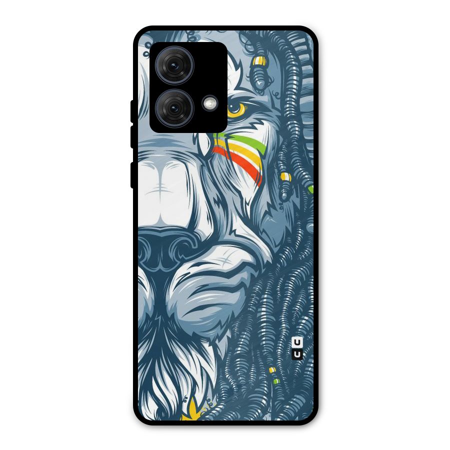 Lionic Face Metal Back Case for Moto G84