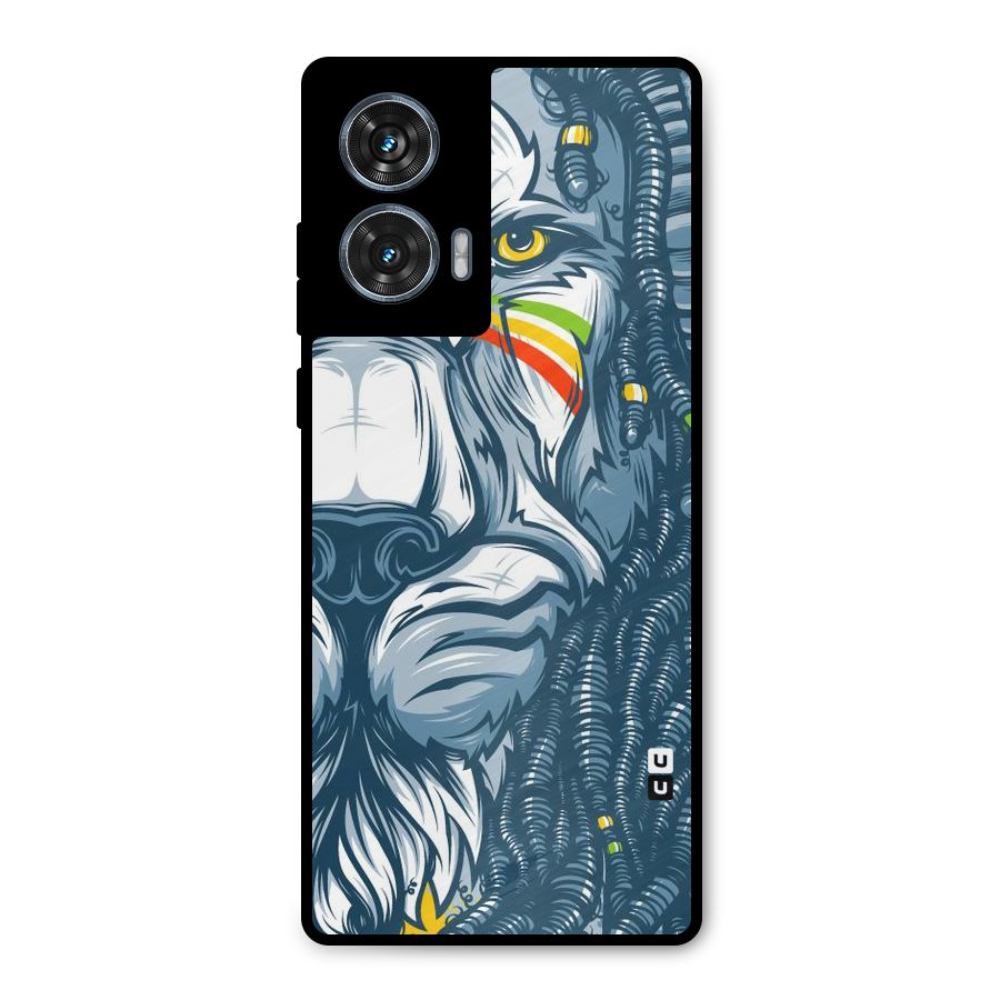 Lionic Face Metal Back Case for Motorola Edge 50 Fusion