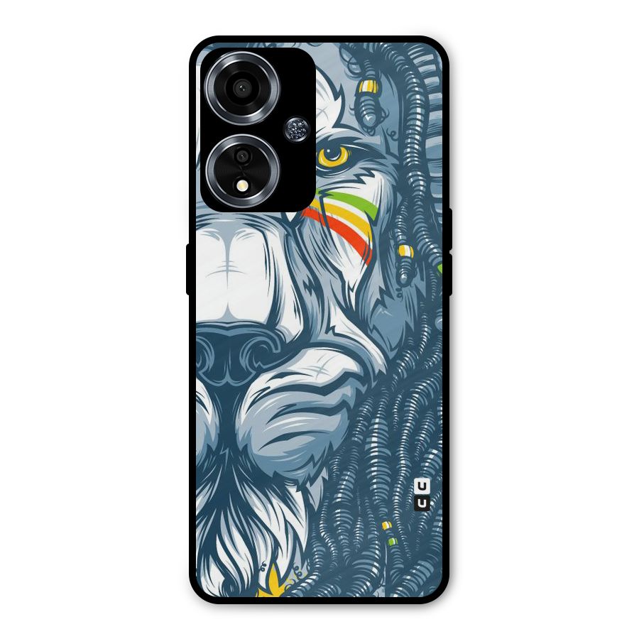 Lionic Face Metal Back Case for Oppo A59