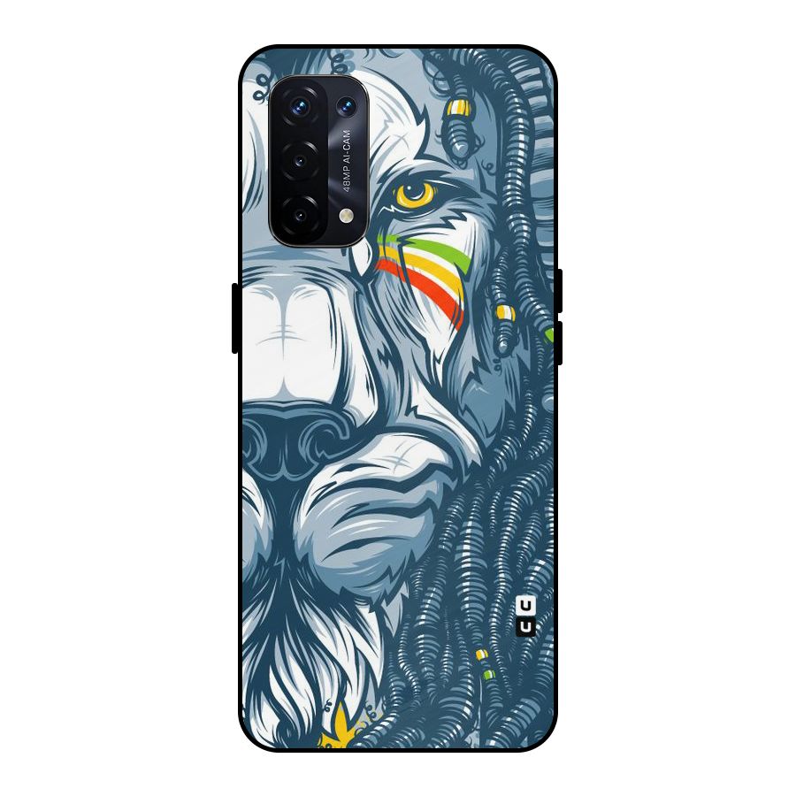 Lionic Face Metal Back Case for Oppo A74 5G