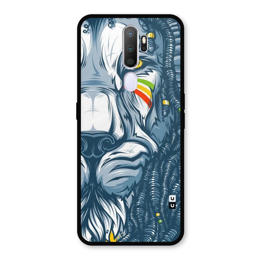 Lionic Face Metal Back Case for Oppo A9 (2020)