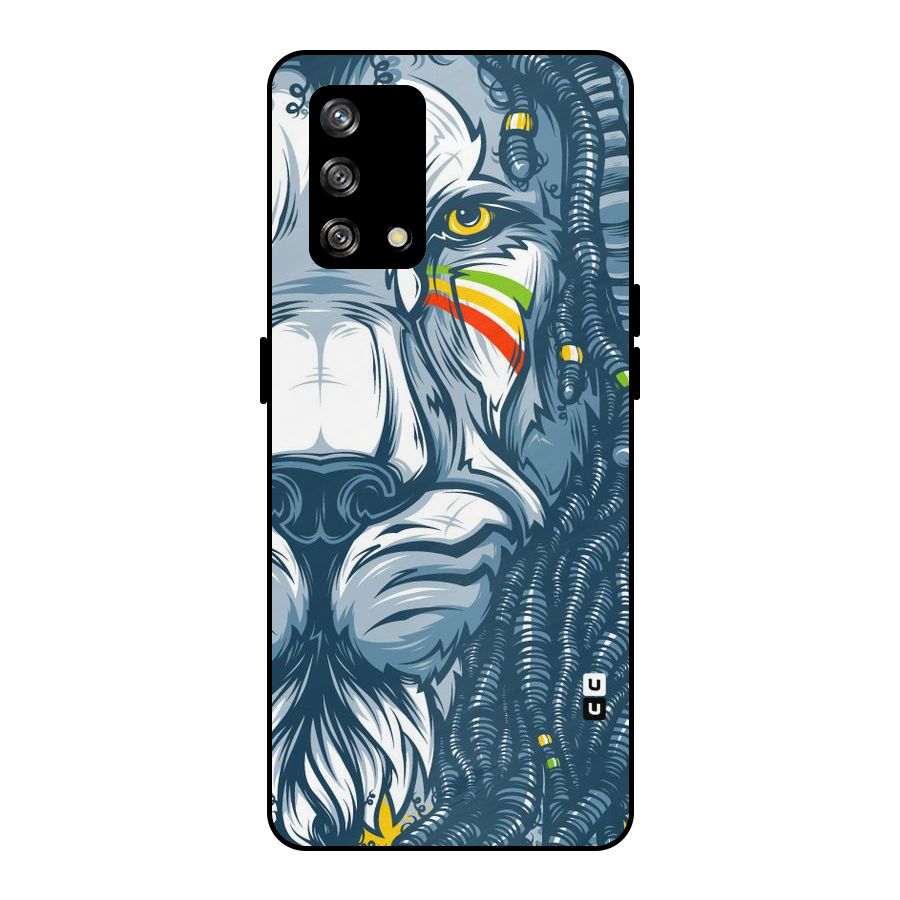 Lionic Face Metal Back Case for Oppo F19