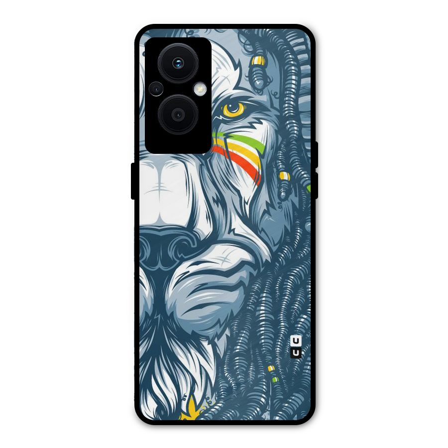 Lionic Face Metal Back Case for Oppo F21 Pro 5G