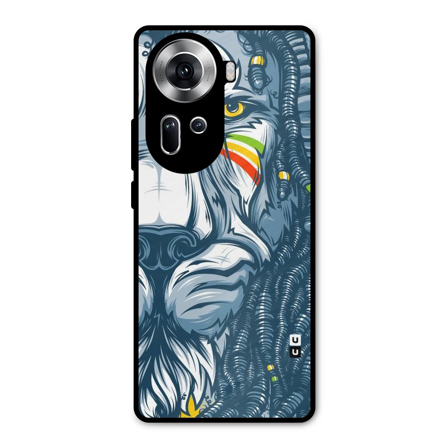 Lionic Face Metal Back Case for Oppo Reno11 5G