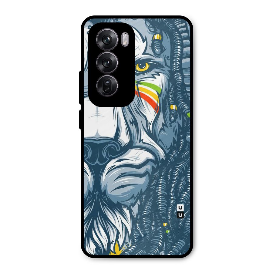 Lionic Face Metal Back Case for Oppo Reno12 Pro