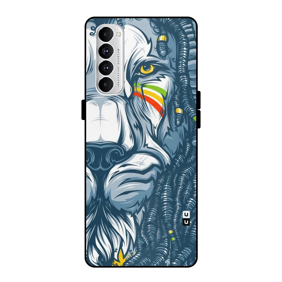 Lionic Face Metal Back Case for Oppo Reno4 Pro